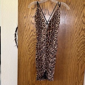 Symphony Leopard Print Backless Dress